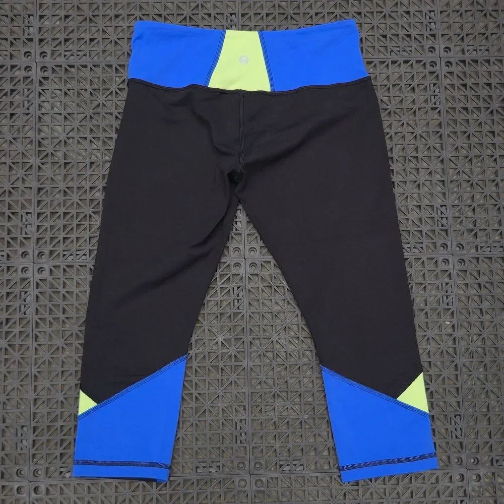 Lululemon Legging Blue Cropped Color Block Embody Gym Running Women's 6